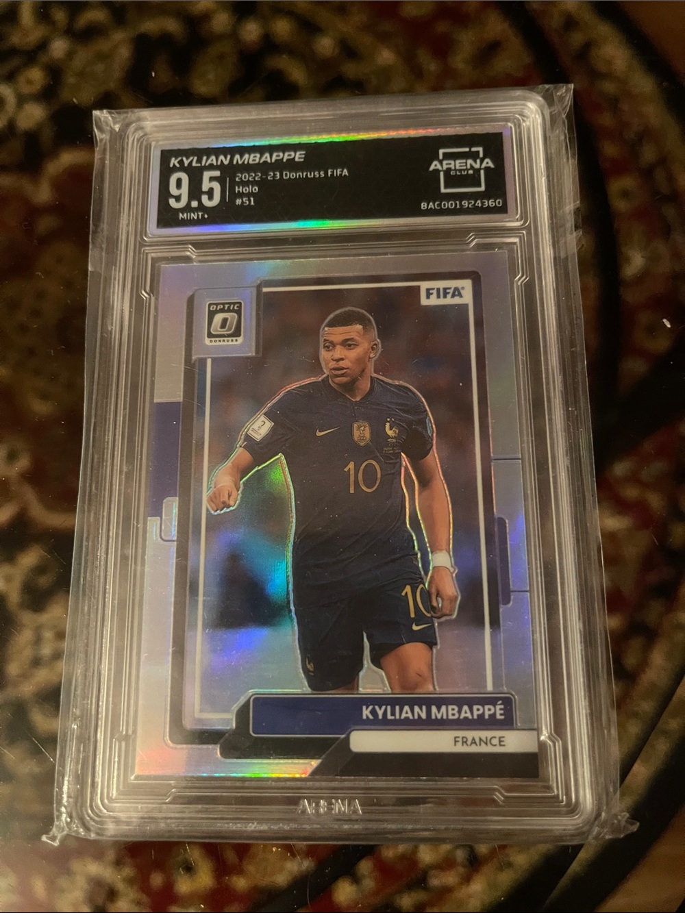 Kylian Mbappe Graded Soccer Card - Blue Holo
